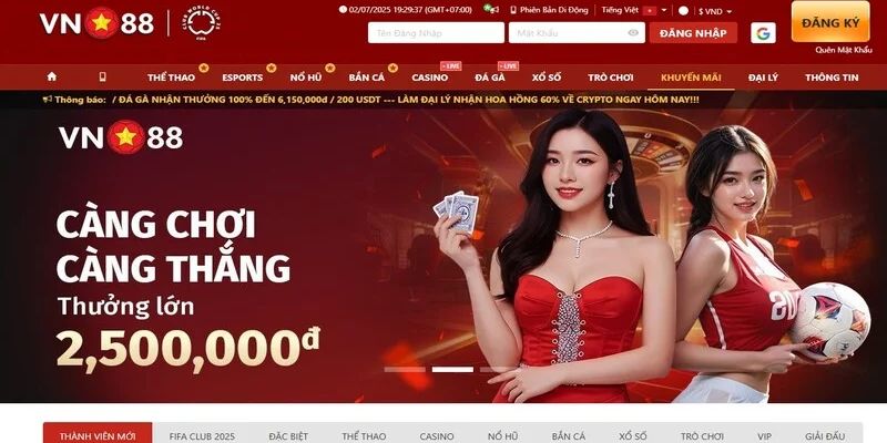VN88 đáp ứng mọi nhu cầu của các tay cược baccarat trực tuyến