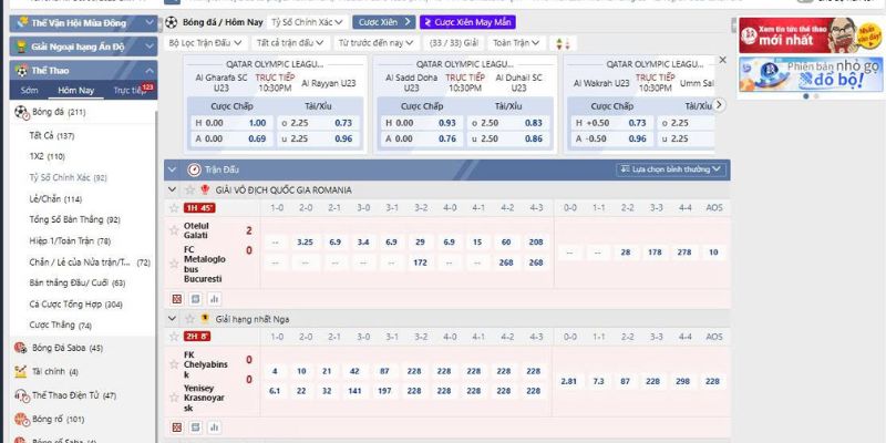 Chinh mục mọi kèo cược khác trong bóng đá